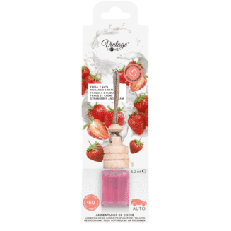 Vintage Autóillatosító – Eper & Tejszín (6,2 ml)