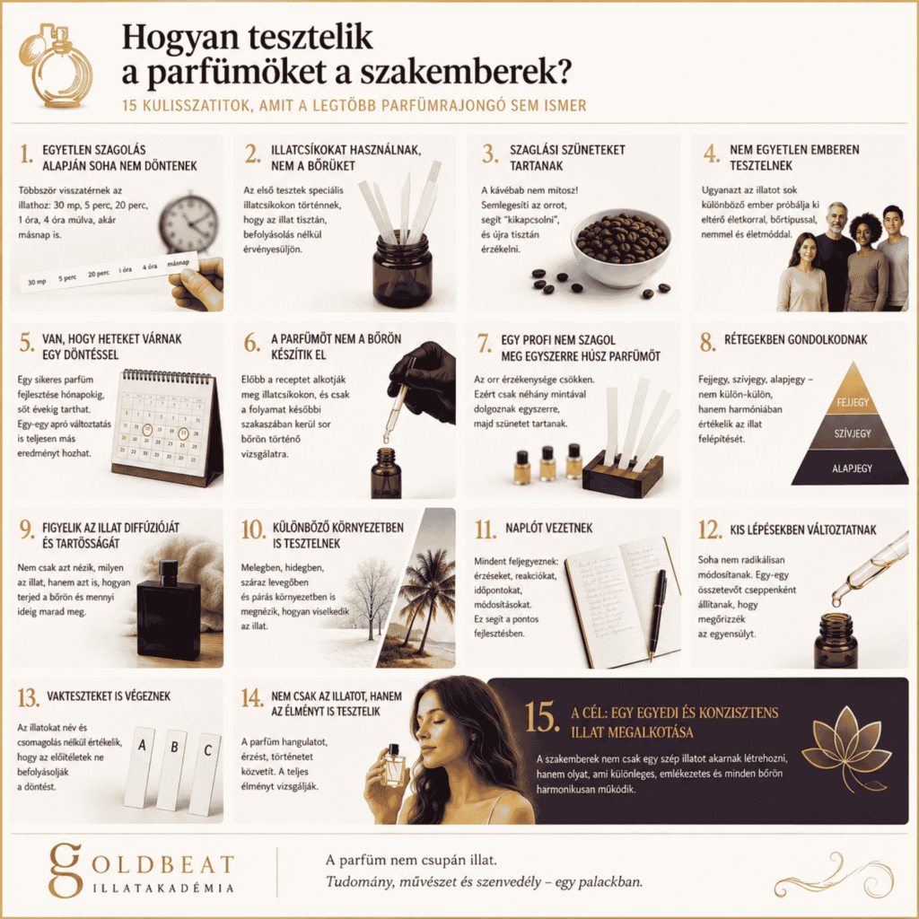 Hogyan tesztelik a parfümöket a szakemberek?